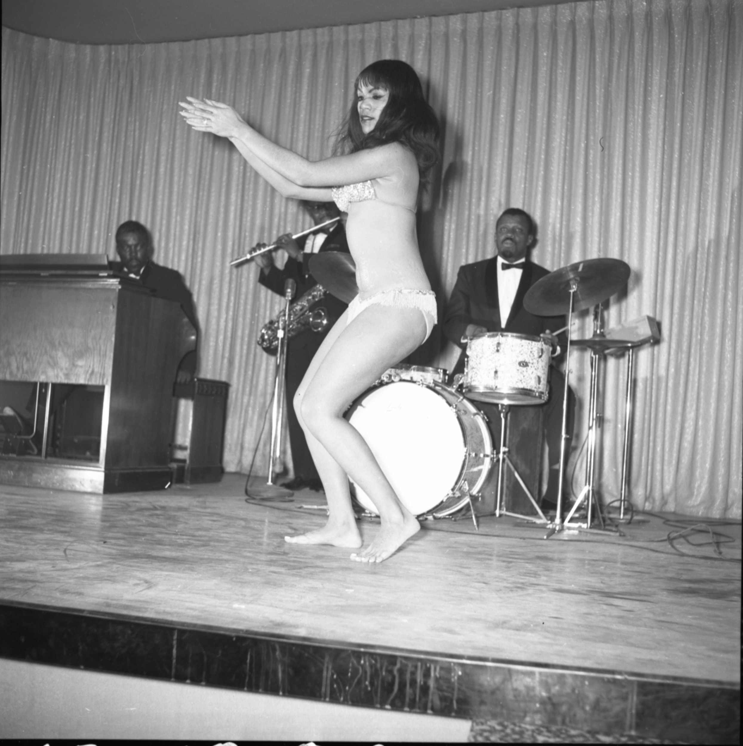 Film negative of the Carver House talent show, January 24, 1962