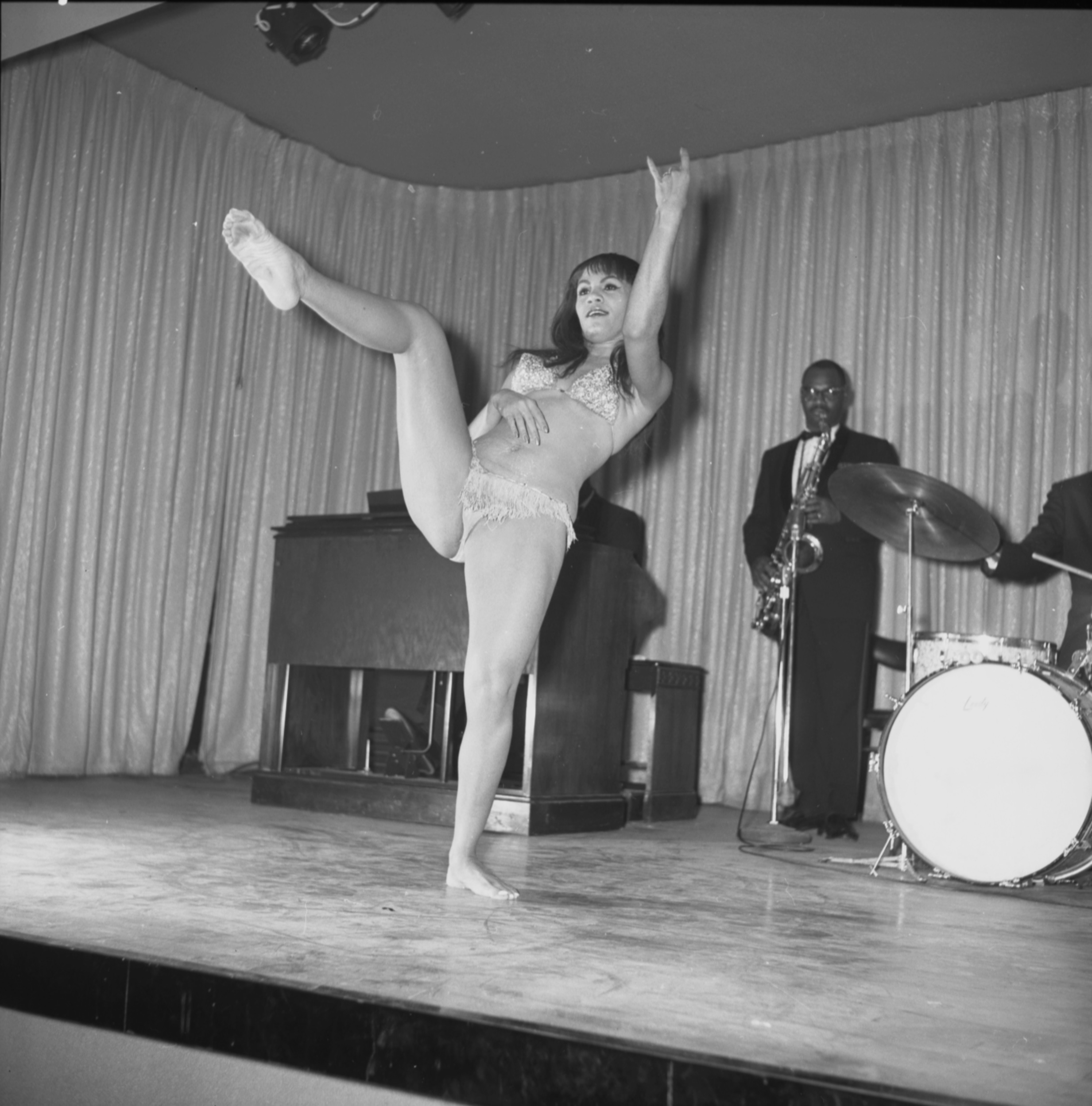 Film negative of the Carver House talent show, January 24, 1962