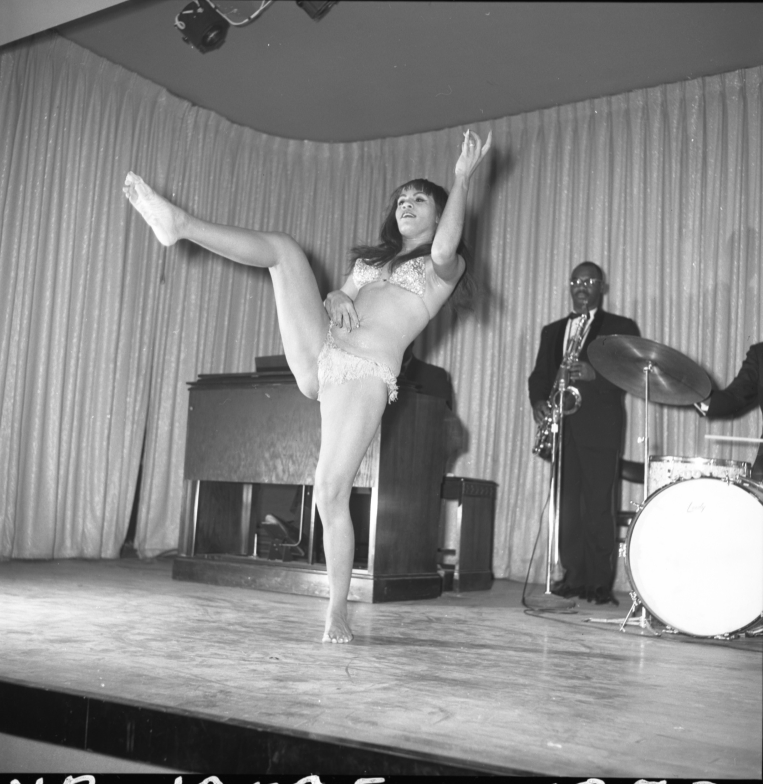 Film negative of the Carver House talent show, January 24, 1962