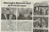 Newspaper clipping, Meaningful memorial held at Kraft-Sussman, Las Vegas Israelite, September 27, 2013
