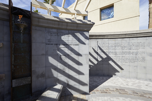 Photograph of Warsaw Remembrance Garden at Temple Beth Sholom, Las Vegas, Nevada, February 17, 2016