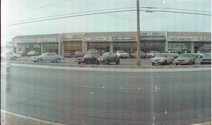 Shopping center, North Las Vegas, Nevada: panoramic photograph