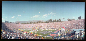 Super Bowl XXVII: the Michael Jackson halftime show, Pasadena, California: panoramic photograph