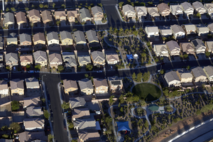 Residential housing photographed from above, North Las Vegas, Nevada: digital photograph