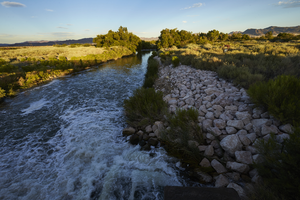Las Vegas Wash at the Clark County Wetlands Park, Clark County, Nevada: digital photograph