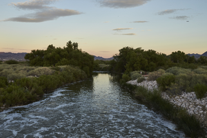 Las Vegas Wash at the Clark County Wetlands Park, Clark County, Nevada: digital photograph