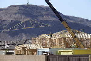 Construction on a single family house, Spring Valley Township, Nevada: digital photograph