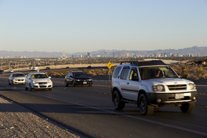 Traffic on 215 the Beltway in the Nortwest, Las Vegas, Nevada: digital photograph