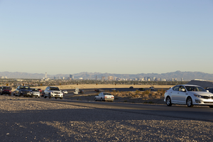Traffic on 215 the Beltway in the Nortwest, Las Vegas, Nevada: digital photograph