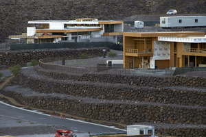 Upscale single family homes under construction in the Ascaya development, Henderson, Nevada: digital photograph