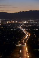 Las Vegas Valley at dusk, North Las Vegas, Nevada: digital photograph