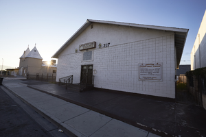 Churches along Madison Avenue in the Historic Westside neighborhood, Las Vegas, Nevada: digital photograph
