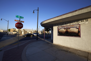 Church on D Street in the Historic Westside neighborhood, Las Vegas, Nevada: digital photograph