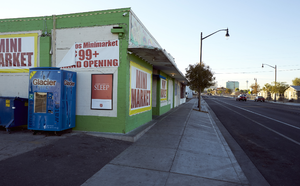 Business on D Street in the Historic Westside neighborhood, Las Vegas, Nevada: digital photograph
