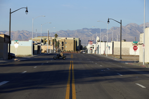 Businesses on Jackson Avenue in the Historic Westside neighborhood, Las Vegas, Nevada: digital photograph