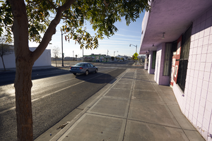 Wesley's Barbarshop on D Street in the Historic Westside neighborhood, Las Vegas, Nevada: digital photograph
