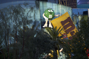 M&M sign at Showcase Mall, Las Vegas, Nevada: digital photograph