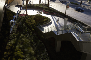 Modern city design aesthetic of City Center, Las Vegas, Nevada: digital photograph