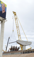 Airport connector flyover ramp construction, Nevada: digital photograph
