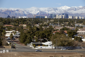 Snow on Spring Mountains, Las Vegas, Nevada: digital photograph