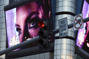 Visual clutter on the Strip, Las Vegas, Nevada: digital photograph