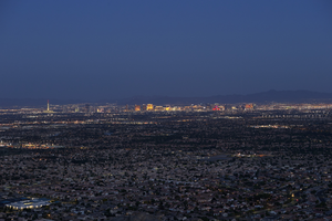 Las Vegas Valley at night as seen from Lone Mountain, Las Vegas, Nevada: digital photograph