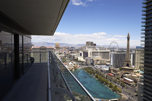 Balcony view of Las Vegas Strip, Las Vegas, Nevada: digital photograph