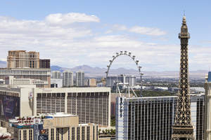 The Las Vegas Strip from above, Las Vegas, Nevada: digital photograph