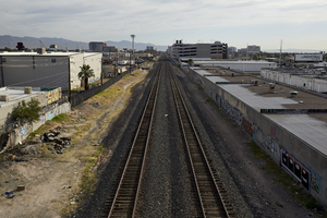 Section of Union Pacific Railroad tracks, Las Vegas, Nevada: digital photograph