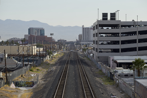 Section of Union Pacific Railroad tracks, Las Vegas, Nevada: digital photograph