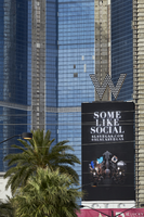 Unfinished Fountainbleu with SLS sign, Las Vegas, Nevada: digital photograph