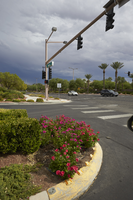 Landscaping at Red Rock Ranch Road and  West Sahara Avenue looking south, Las Vegas, Nevada: digital photograph