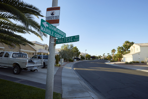Single family residences near West Sahara Avenue looking north, Las Vegas, Nevada: digital photograph