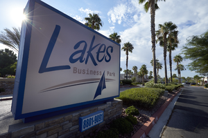 The Lakes Busines Park off West Sahara Avenue near South Durango Drive, Las Vegas, Nevada: digital photograph