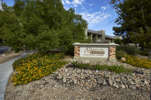 Allanza at the Lakes apartment complex in The Lakes, Las Vegas, Nevada: digital photograph