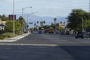 Different development pattern on South Torrey Pines Drive, Las Vegas, Nevada: digital photograph