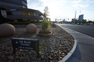 US Bank Center on West Sahara Avenue at Rancho Drive, Las Vegas, Nevada: digital photograph