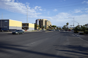 Teddy Drive looking north towards West Sahara Avenue, Las Vegas, Nevada: digital photograph