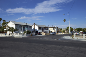 Single family housing on West Merritt Avenue at Richfield Boulevard looking west, Las Vegas, Nevada: digital photograph