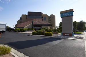 Bank of Nevada on West Sahara Avenue looking northeast, Las Vegas, Nevada: digital photograph