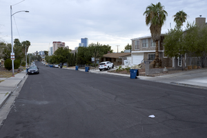 Single family home development next just off West Sahara Avenue at Rye Street, looking east, Las Vegas, Nevada: digital photograph