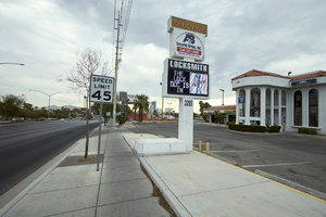 Commercial building at 3201 West Sahara Avenue near Rye Street, Las Vegas, Nevada: digital photograph