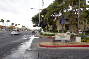 Pacific Harbors Sunrise Apartments on East Sahara Avenue near Nellis Boulevard, Clark County, Nevada: digital photograph