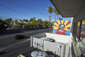 East Karen Avenue near East Sahara Avenue west of Maryland Parkway looking west, Las Vegas, Nevada: digital photograph