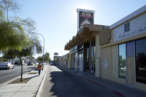 Commercail Center on East Sahara Avenue west of Maryland Parkway, Las Vegas, Nevada: digital photograph