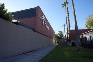 The Palms Apartments on East Sahara Avenue, looking south, Las Vegas, Nevada: digital photograph