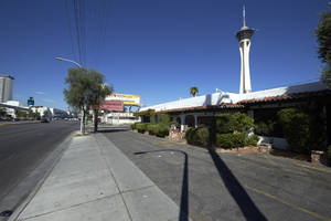 The Pamplemousse Le restaurant on East Sahara Avenue looking west, Las Vegas, Nevada: digital photograph