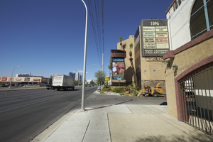 Businesses on East Sahara Avenue looking west, Las Vegas, Nevada: digital photograph