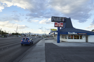 Titlemax building on South Eastern Avenue south of East Sahara Avenue looking south, Las Vegas, Nevada: digital photograph