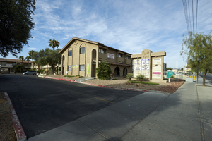 Commercial development on West Sahara Avenue west of Arville Street looking southwest, Las Vegas, Nevada: digital photograph